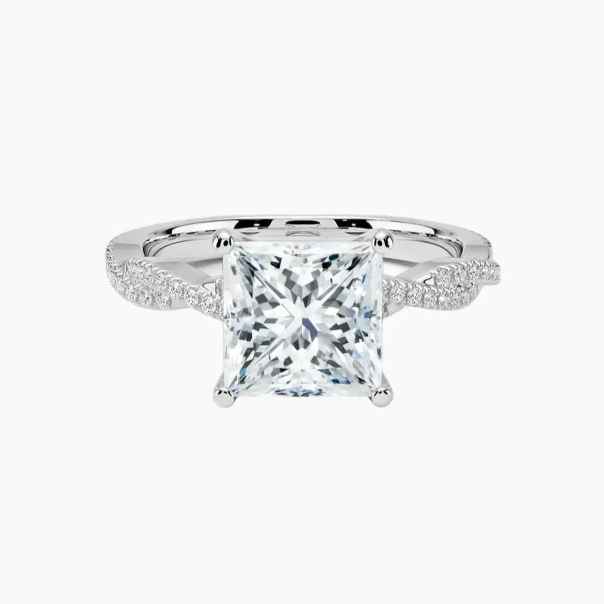 OBSER354 - Cassia Solitaire Princess engagement ring setting view 1