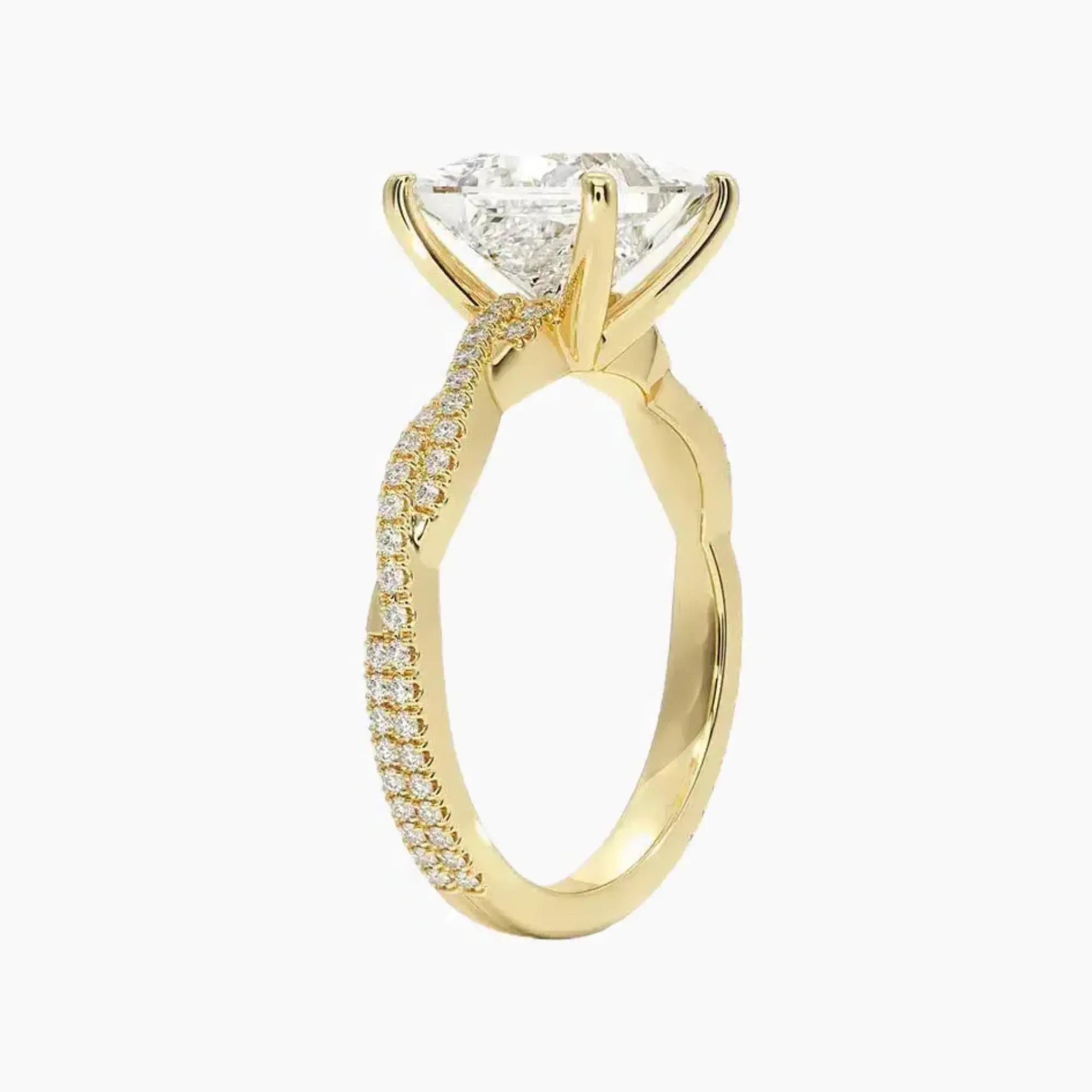 OBSER095 - Briar Solitaire Princess engagement ring setting view 8