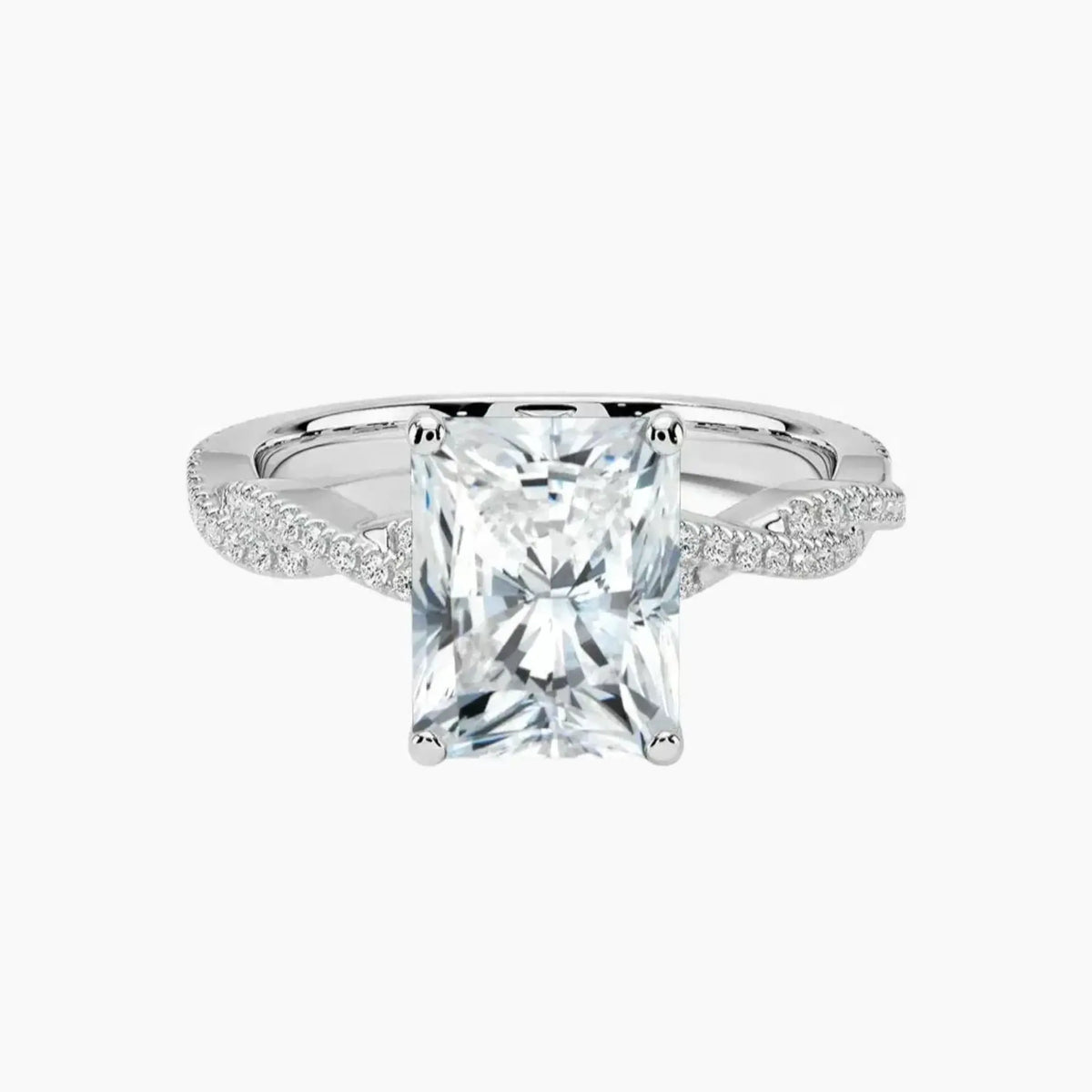 OBSER350 - Cassia Solitaire Radiant engagement ring setting view 1