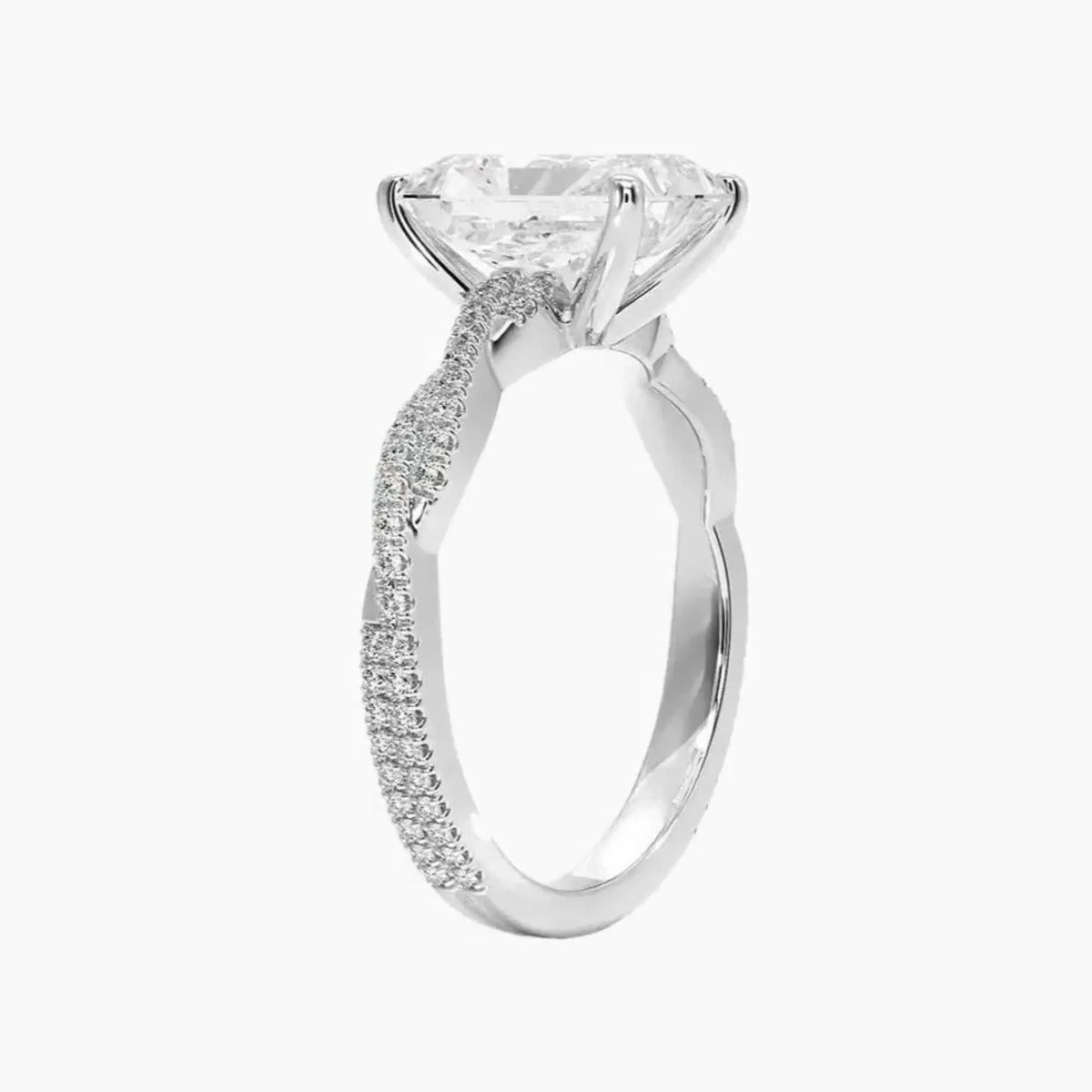 OBSER350 - Cassia Solitaire Radiant engagement ring setting view 2