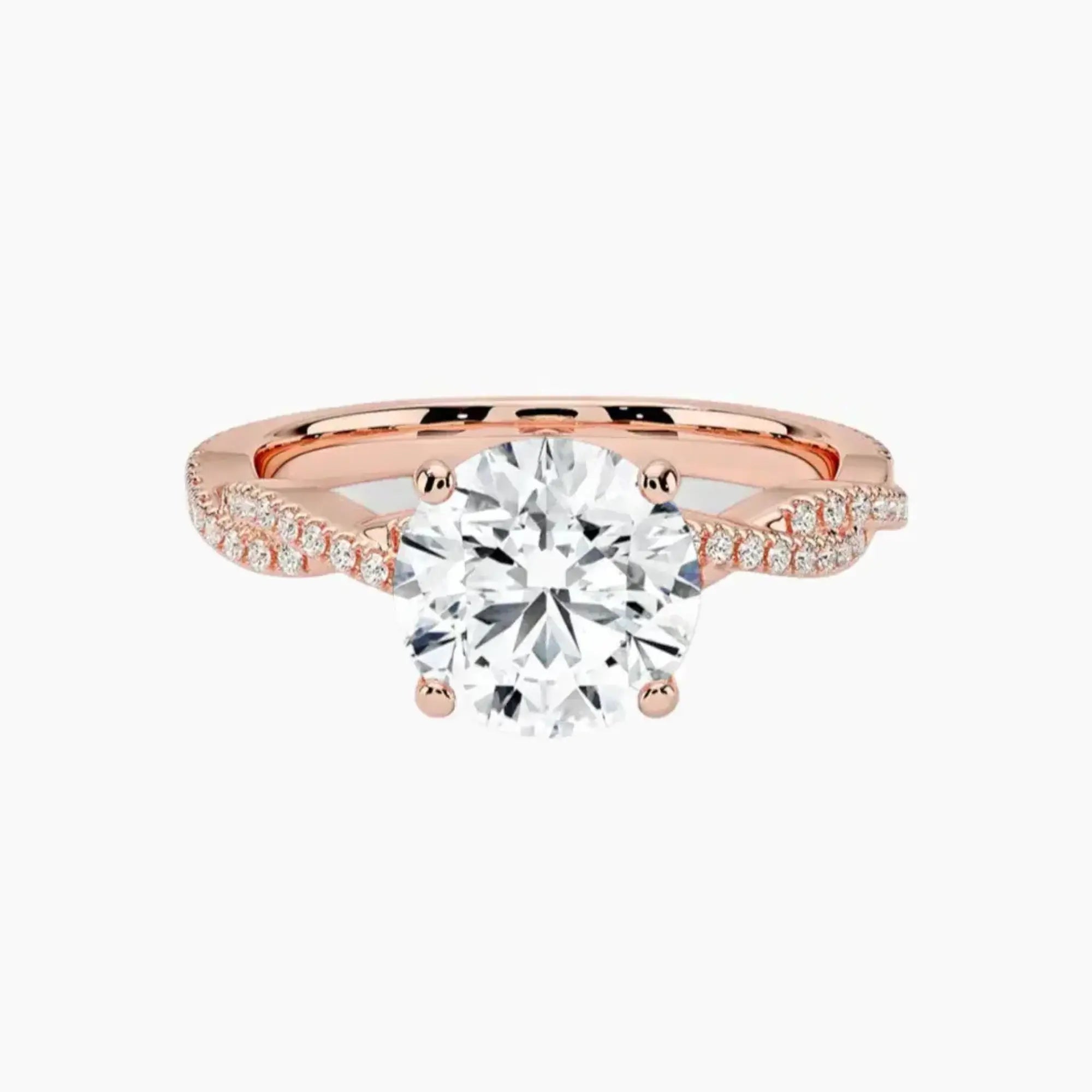 OBSER364 - Briar Solitaire Round engagement ring setting view 4
