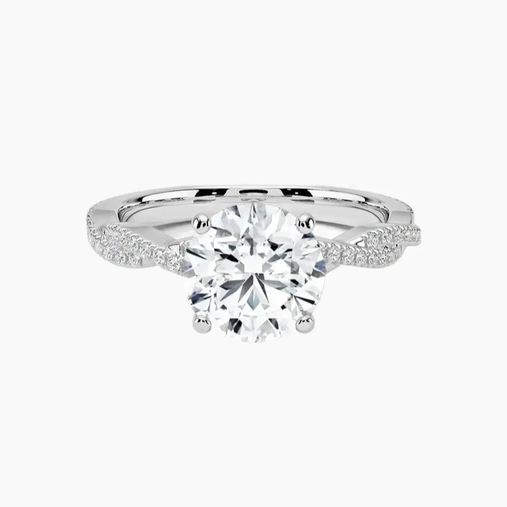 OBSER364 - Briar Solitaire Round engagement ring setting view 1