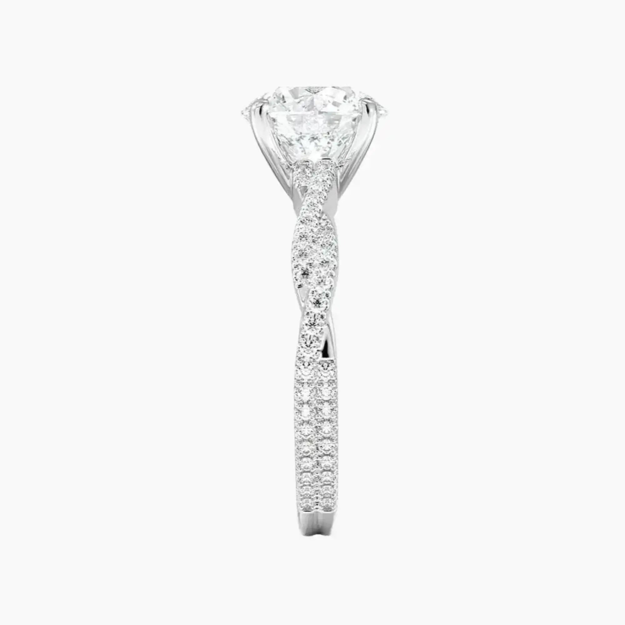 OBSER364 - Briar Solitaire Round engagement ring setting view 3