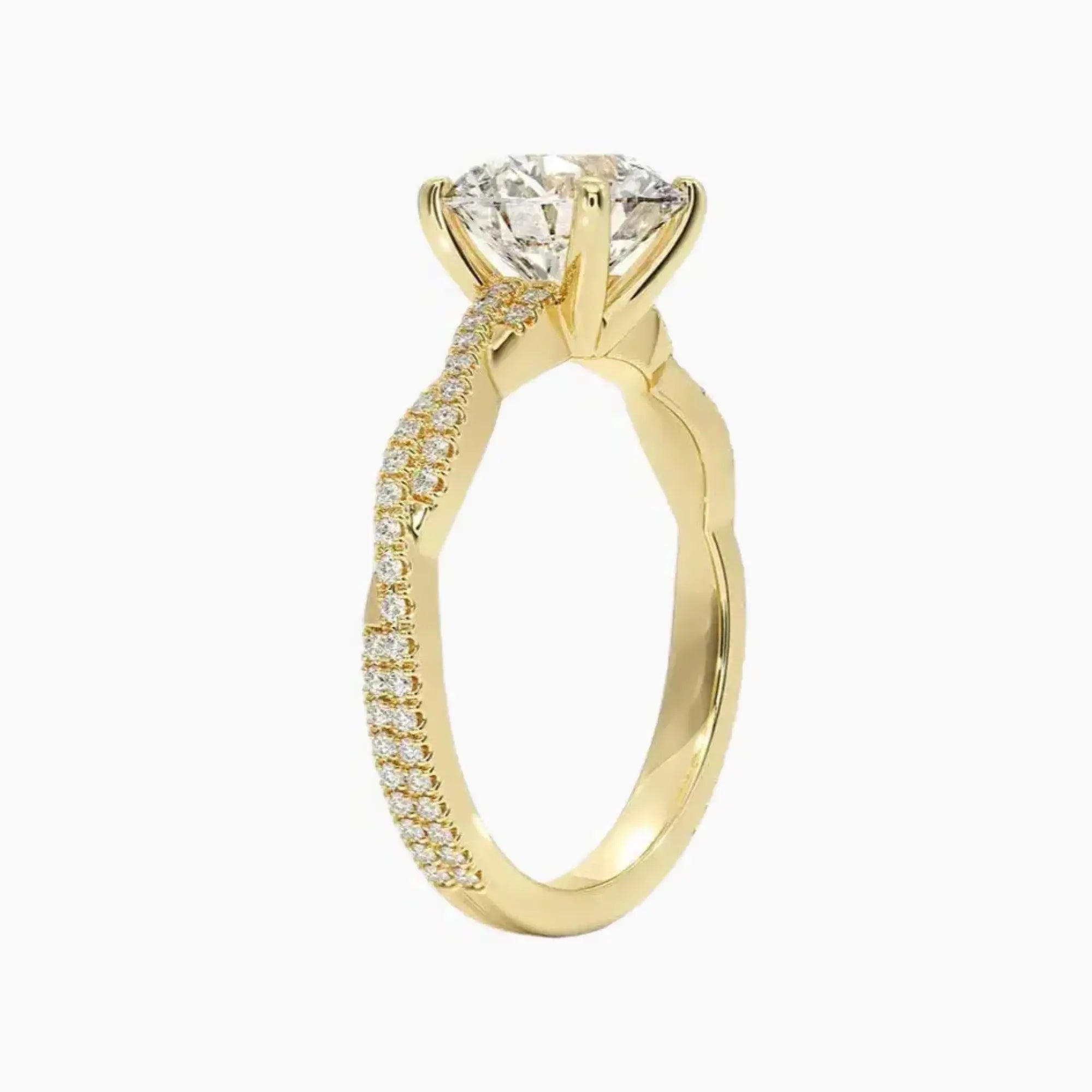 OBSER358 - Cassia Solitaire Round engagement ring setting view 8