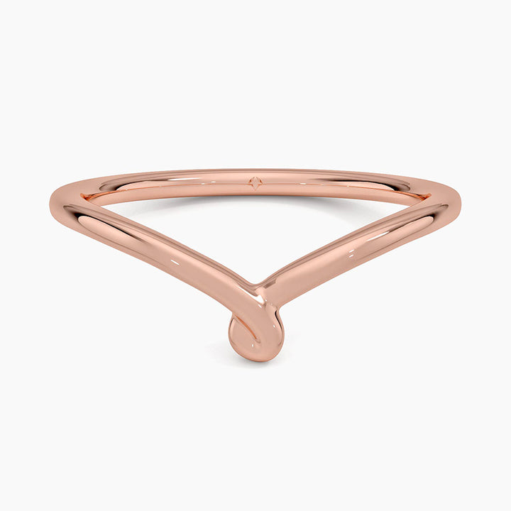 Love Knot Contour Wedding Band Ring - LR51 - Roselle Jewelry
