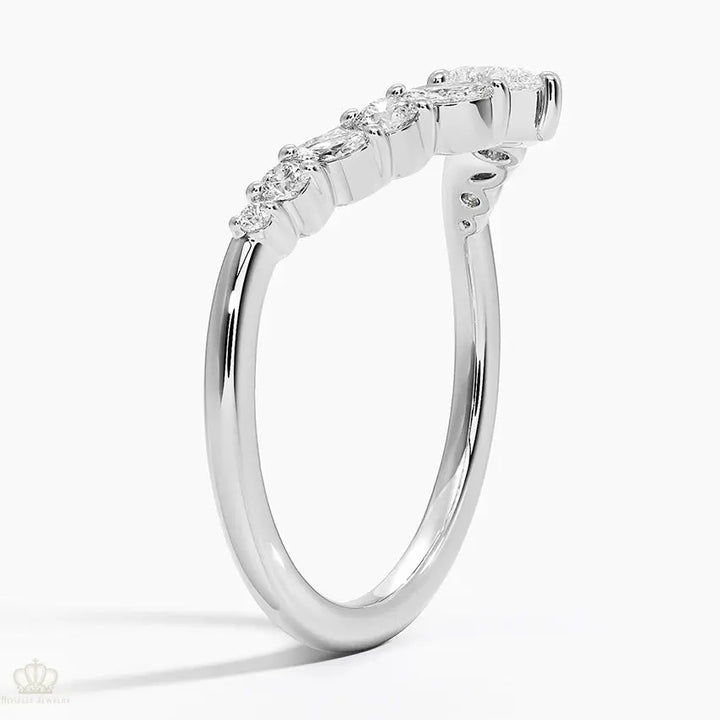 Floriana Contoured Wedding Band Ring - LR112 Camélia™