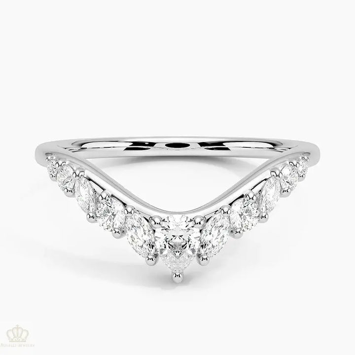 Floriana Contoured Wedding Band Ring - LR112 Camélia™