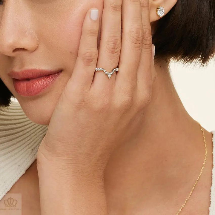 Grand Lunette Wedding Band Ring - LR114 Camélia™