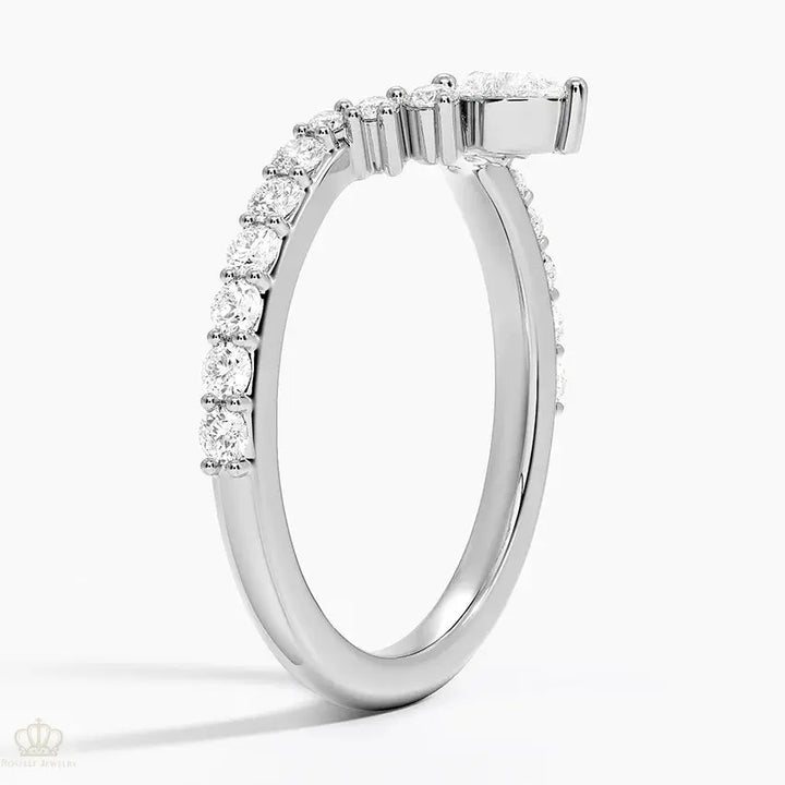 Grand Lunette Wedding Band Ring - LR114 Camélia™