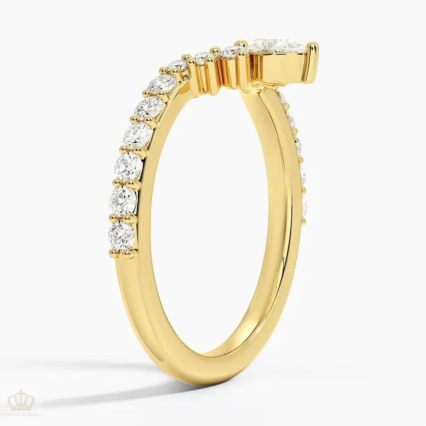 Grand Lunette Wedding Band Ring - LR114 Camélia™