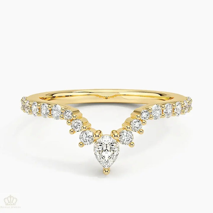 Grand Lunette Wedding Band Ring - LR114 Camélia™