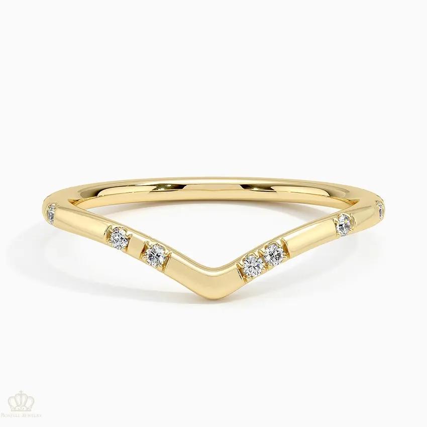 Astra Contour Wedding Band Ring - LR71 - Roselle Jewelry