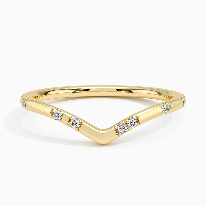 Astra Contour Wedding Band Ring - LR71 - Roselle Jewelry