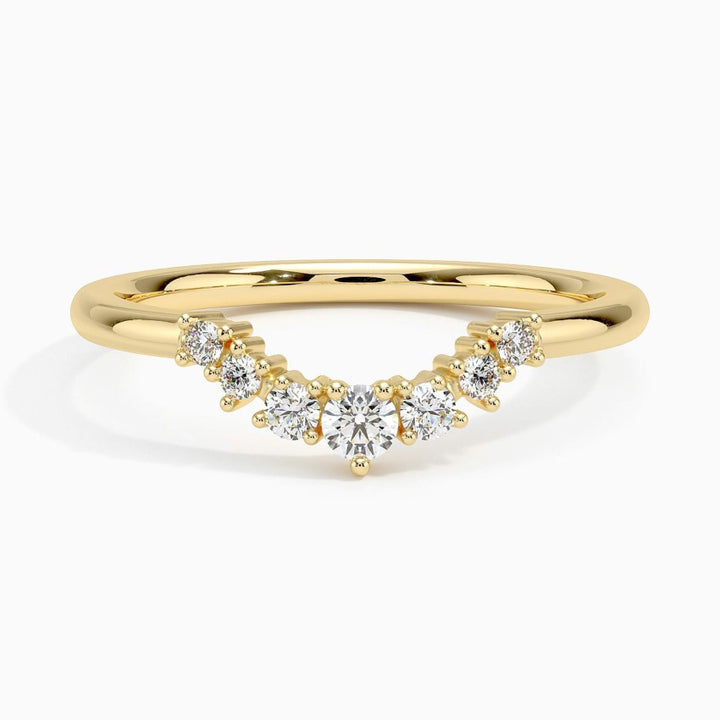 Aria Contoured Wedding Band Ring - LR69 - Roselle Jewelry