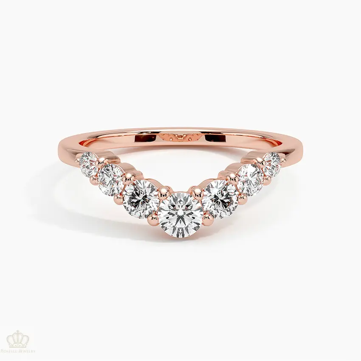 Emilie Contour Wedding Band Ring - LR113 Camélia™