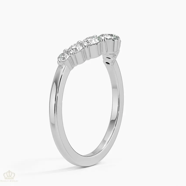 Emilie Contour Wedding Band Ring - LR113 Camélia™