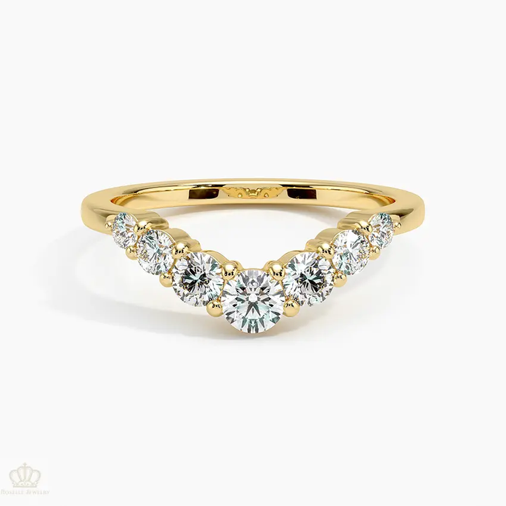 Emilie Contour Wedding Band Ring - LR113 Camélia™