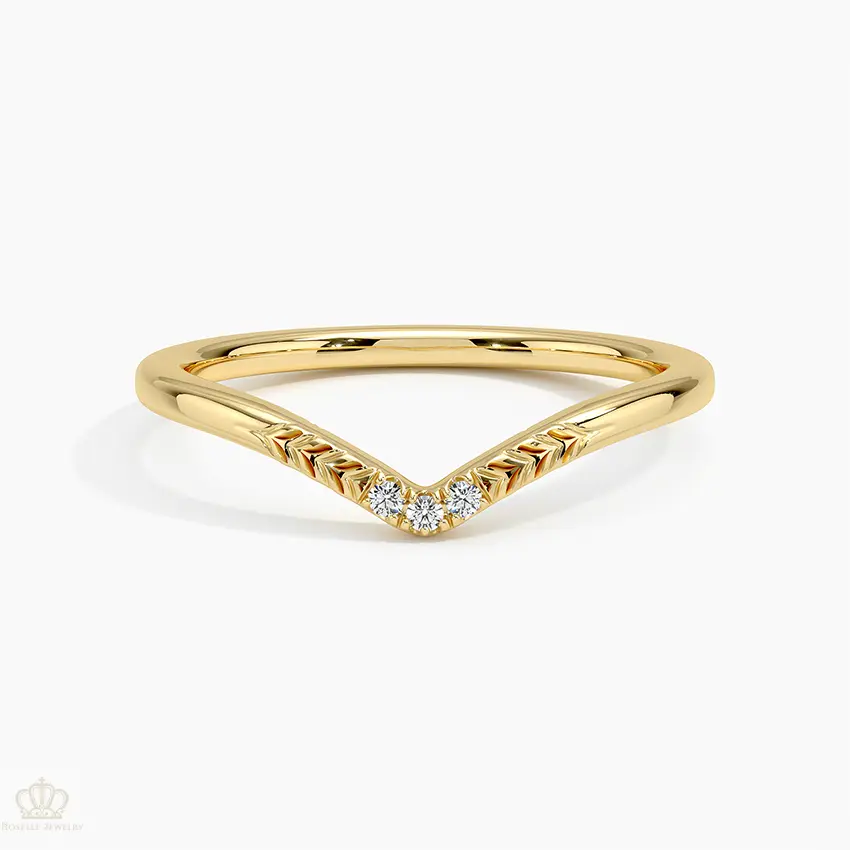 Laurel Contoured Wedding Band Ring - LR78 - Roselle Jewelry