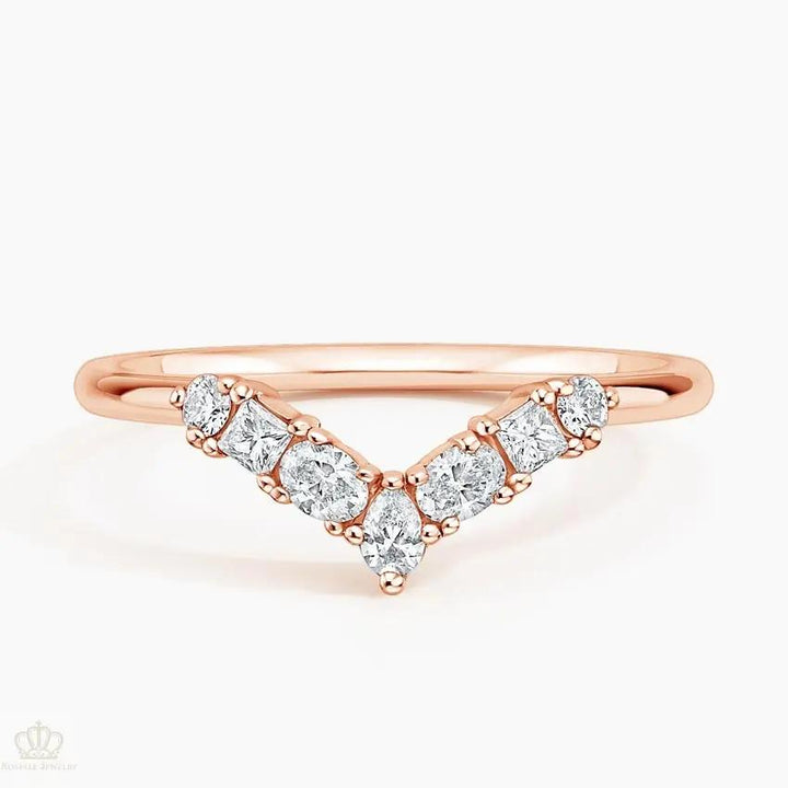 Desirée Contoured Wedding Band Ring - LR108 Camélia™
