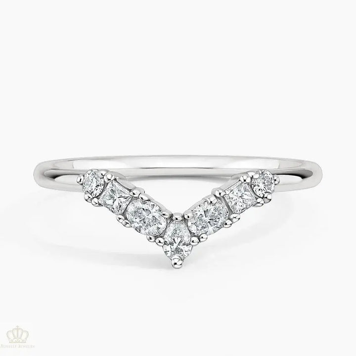 Desirée Contoured Wedding Band Ring - LR108 Camélia™
