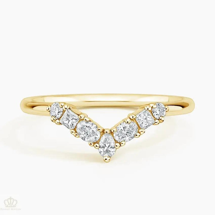 Desirée Contoured Wedding Band Ring - LR108 Camélia™
