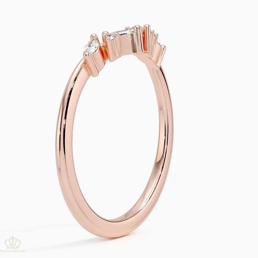 Yvette Diamond 0.15ctw Wedding Band Ring - LR43 Camélia™