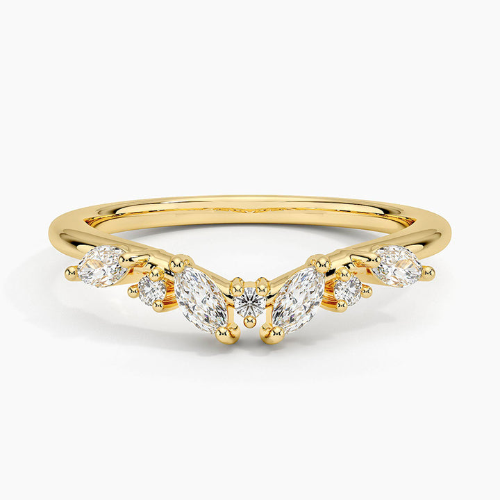 0.28CTW Luxe Yvette Diamond Wedding Band Ring - LR56 - Roselle Jewelry