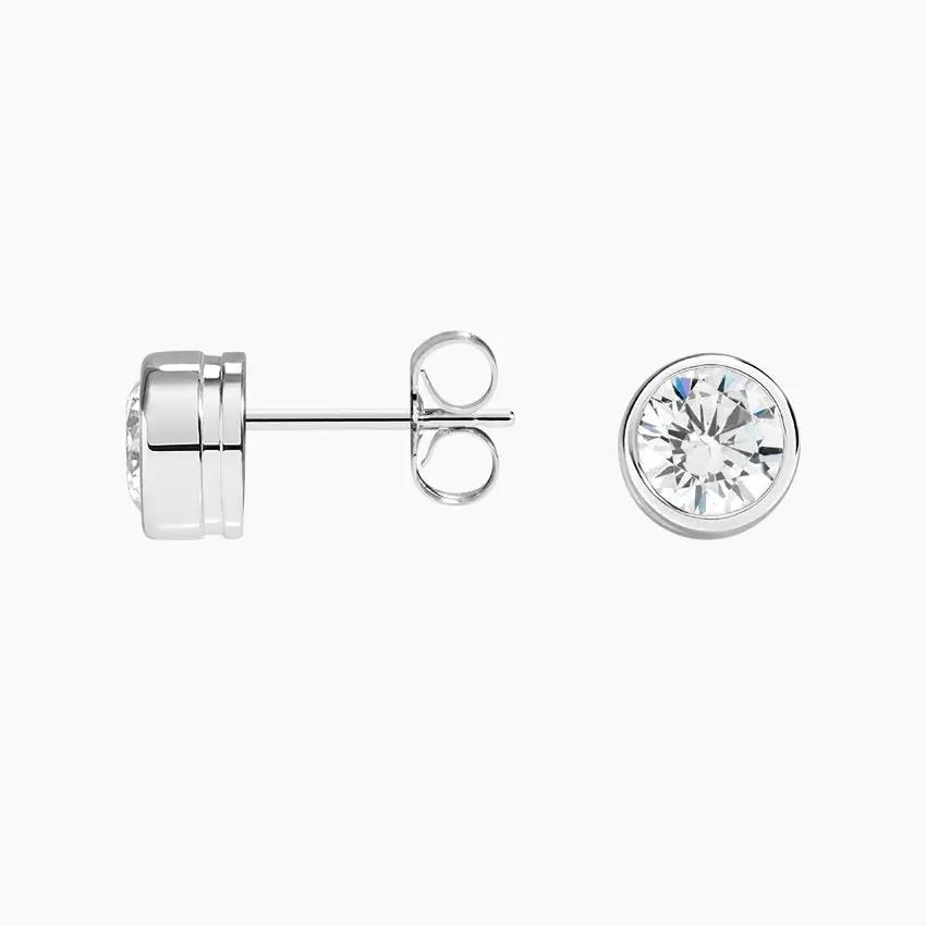 DC004 - [Setting Only] Bezel Set Round Diamond Stud Earrings CHARLISA™