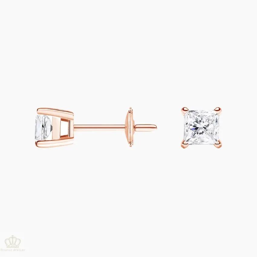 DC005 - [Setting Only] Four Prong Princess Diamond Stud Earrings CHARLISA™