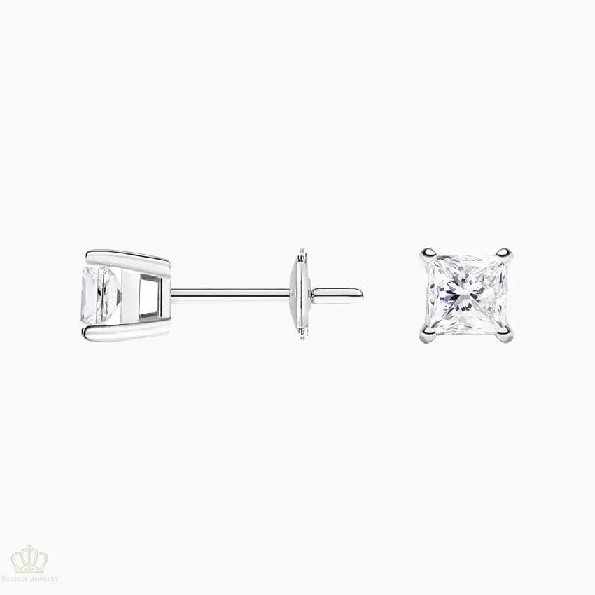 DC005 - [Setting Only] Four Prong Princess Diamond Stud Earrings CHARLISA™