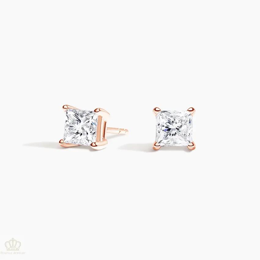 DC005 - [Setting Only] Four Prong Princess Diamond Stud Earrings CHARLISA™
