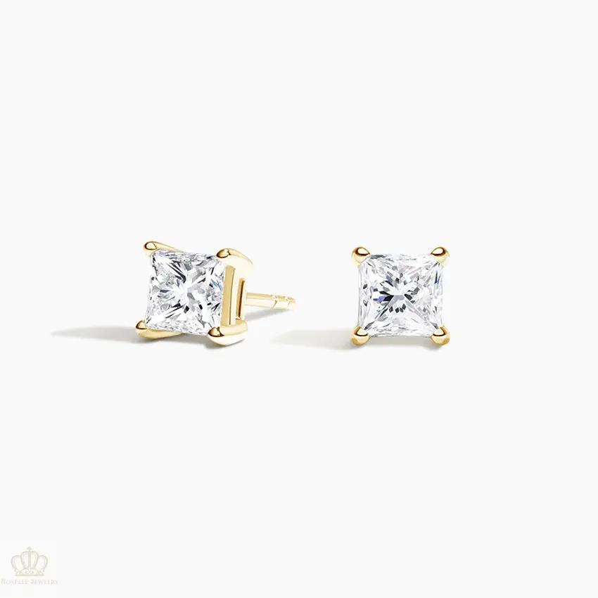 DC005 - [Setting Only] Four Prong Princess Diamond Stud Earrings CHARLISA™