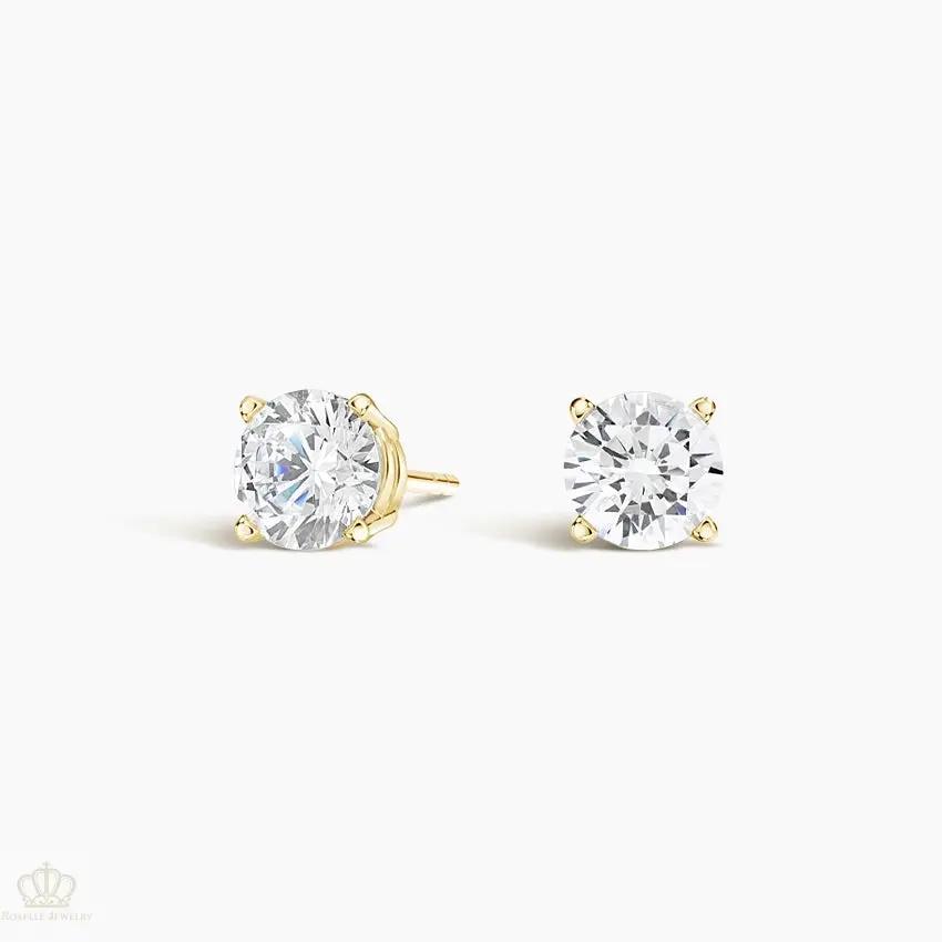 DC003 - [Setting Only] Four Prong Round Diamond Stud Earrings CHARLISA™
