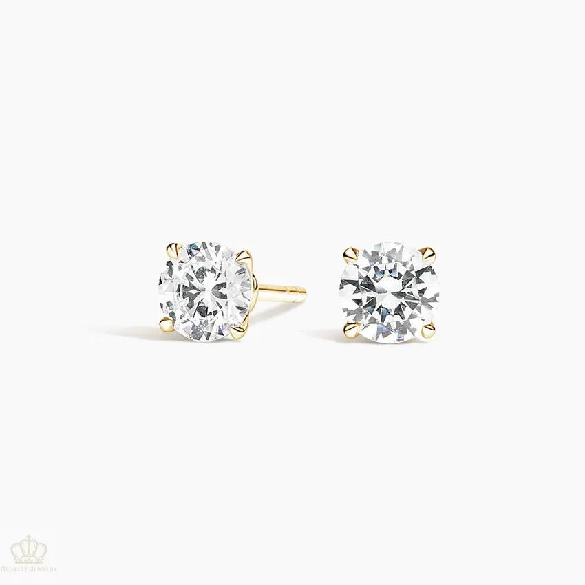 DC007 - [Setting Only] Four Claw Prong Round Diamond Stud Earrings CHARLISA™