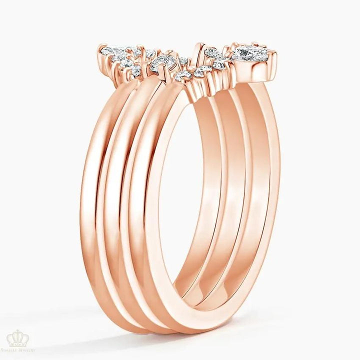 Lunette Wren Stack Wedding Band Ring - LR117 Camélia™