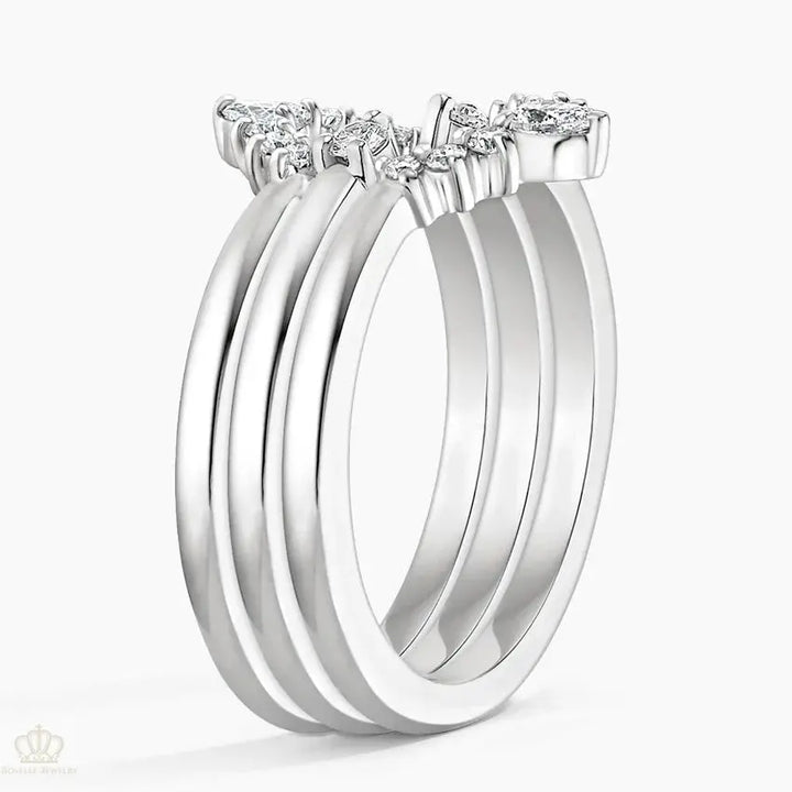 Lunette Wren Stack Wedding Band Ring - LR117 Camélia™