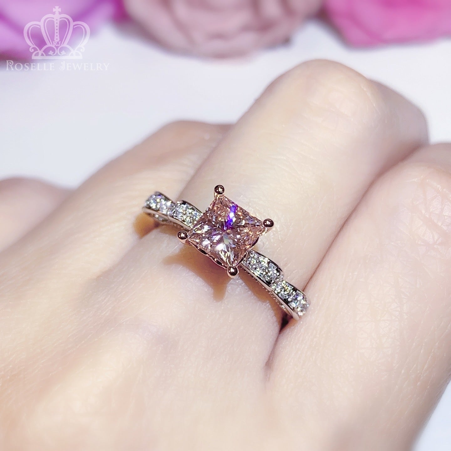 KTB6 - [Setting Only] Side Stone Diamond Bow Engagement Ring