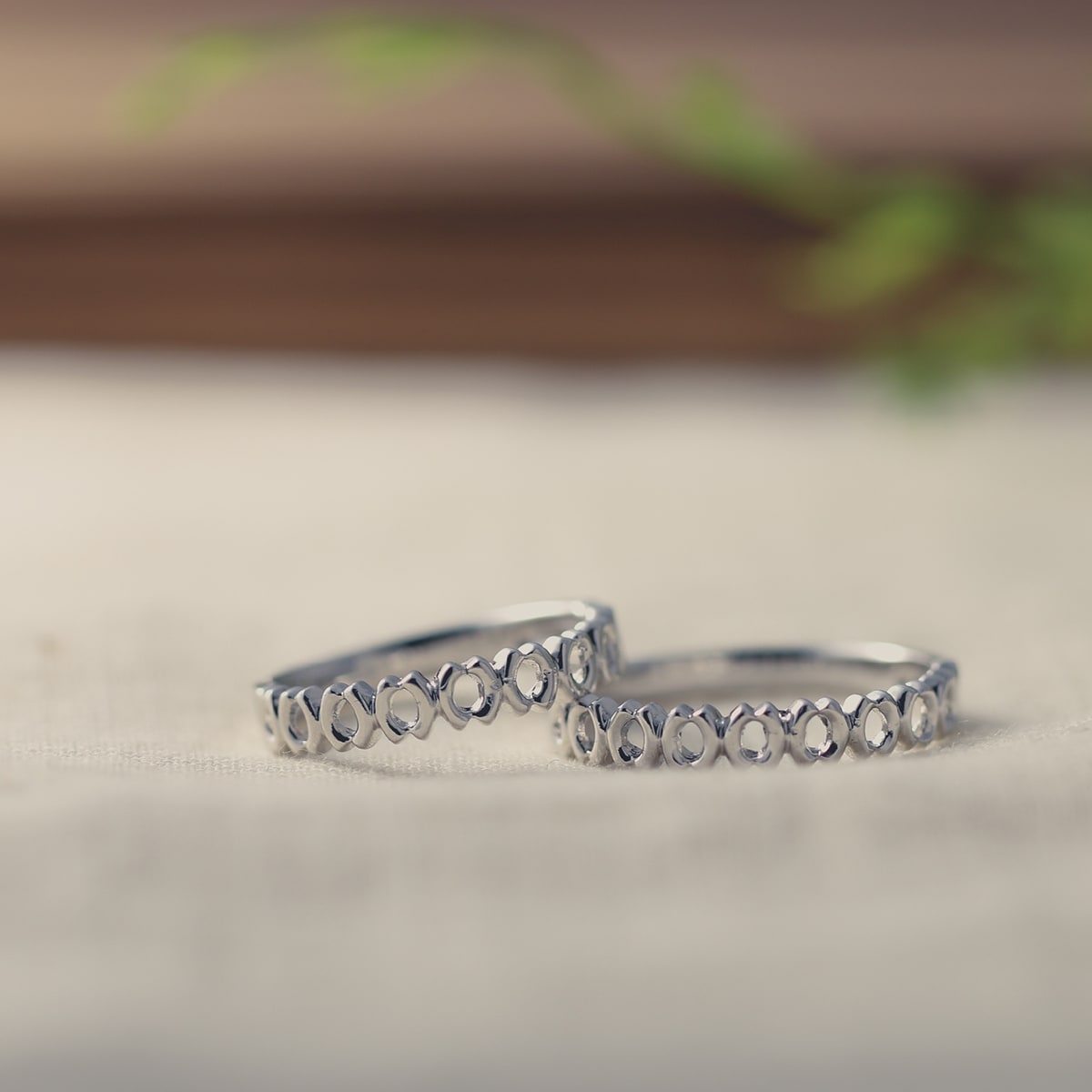 Unique Couple Wedding Ring Set - WM37