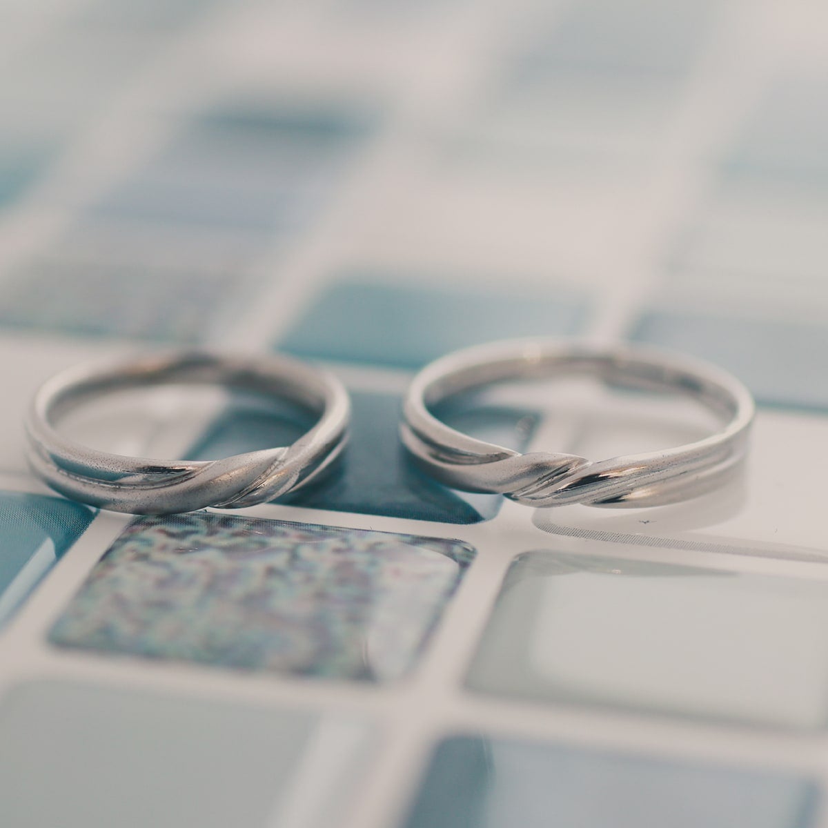 Unique Couple Wedding Ring Set - WM43