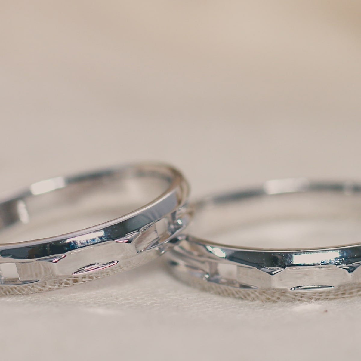 Unique Couple Wedding Ring Set - WM49
