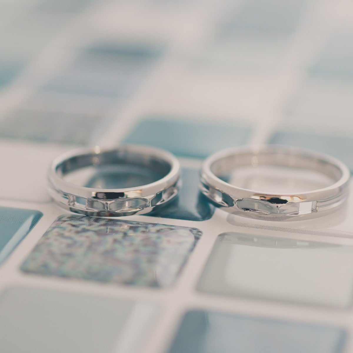 Unique Couple Wedding Ring Set - WM49