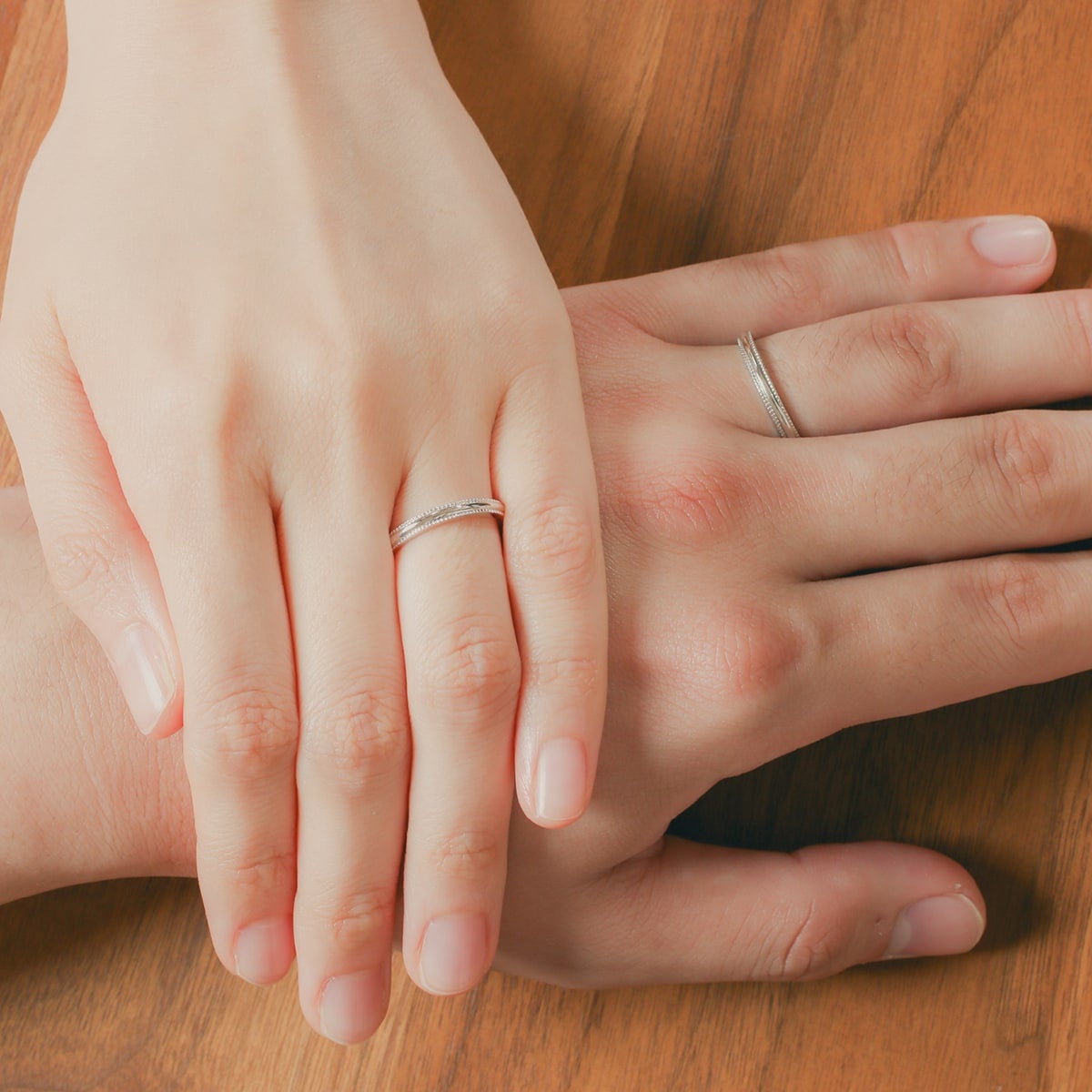 Unique Couple Wedding Ring Set - WM59