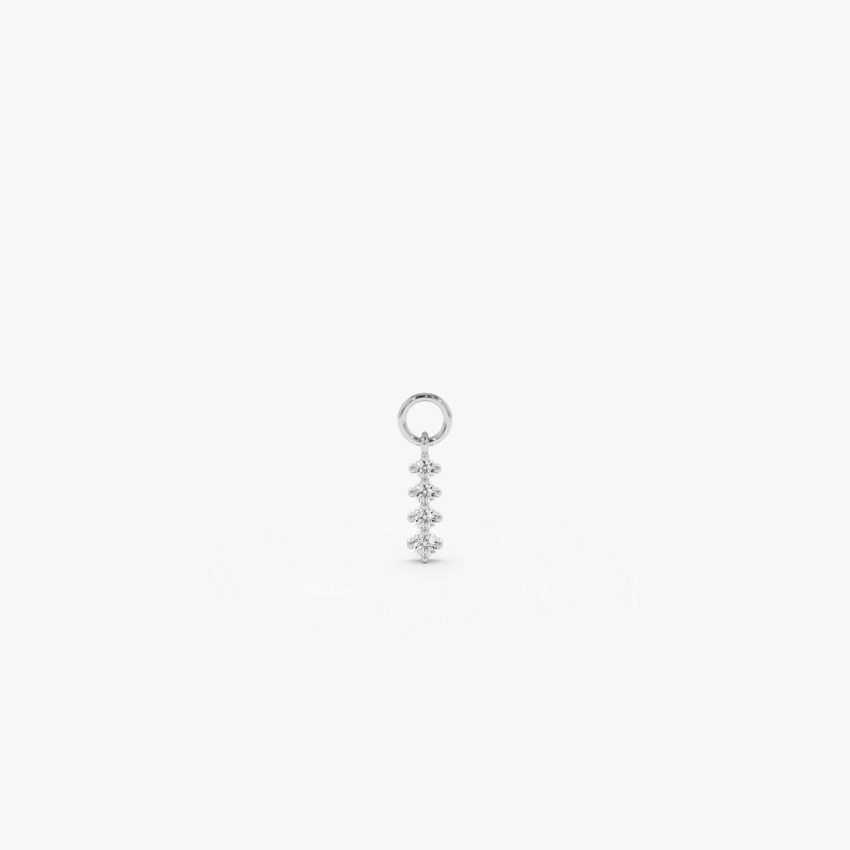 OBFJ1061 - Journey Hoop Charm earrings in selectable metal and diamond options - Roselle Jewelry view 5