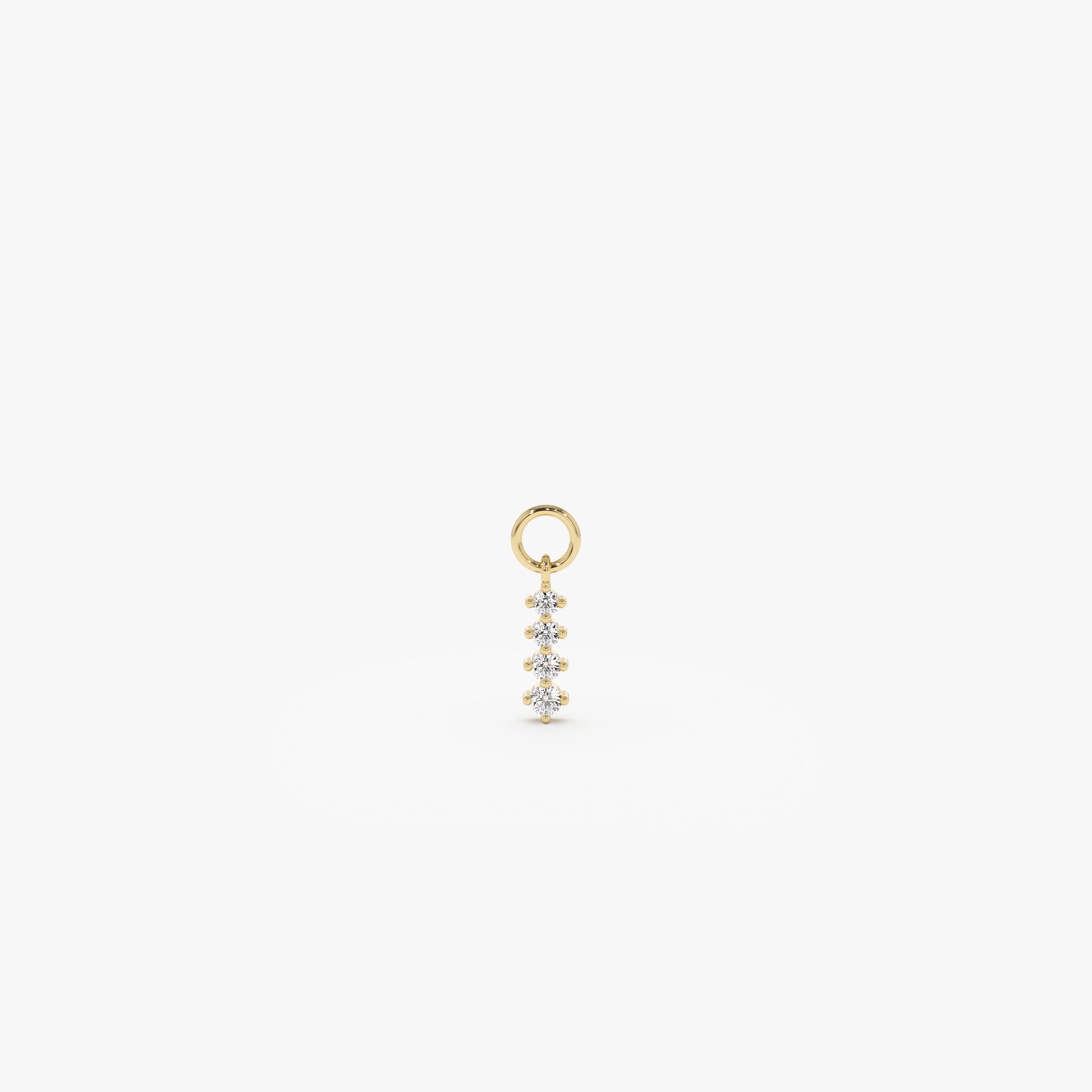 OBFJ1061 - Journey Hoop Charm earrings in selectable metal and diamond options - Roselle Jewelry view 1