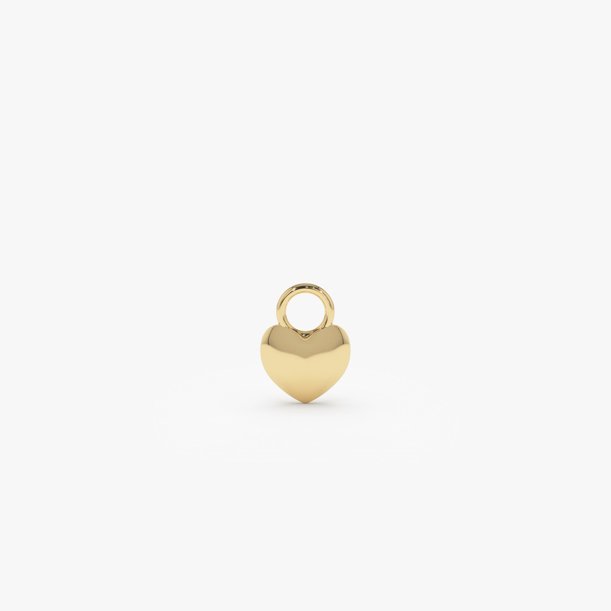 OBFJ1058 - 14k Dome Heart Hoop Charm 1