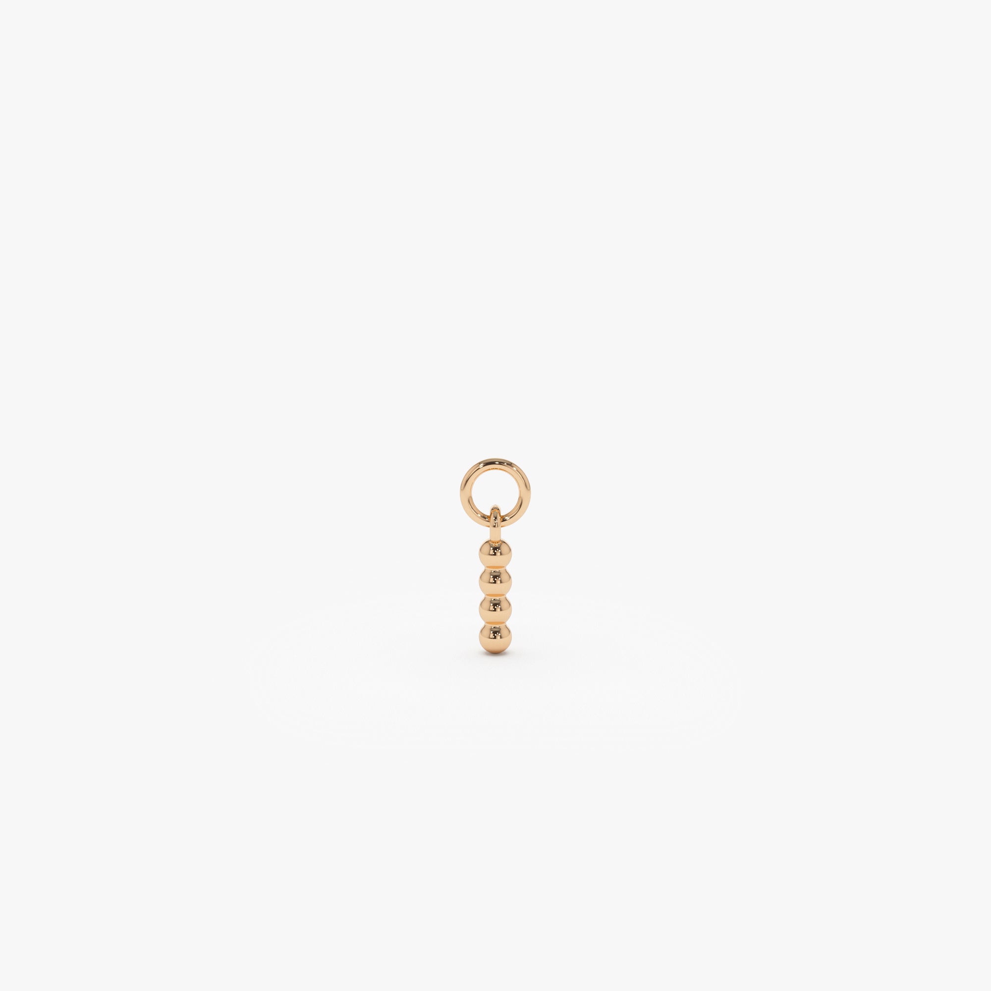 OBFJ1057 - 14k Beaded Hoop Charm 4