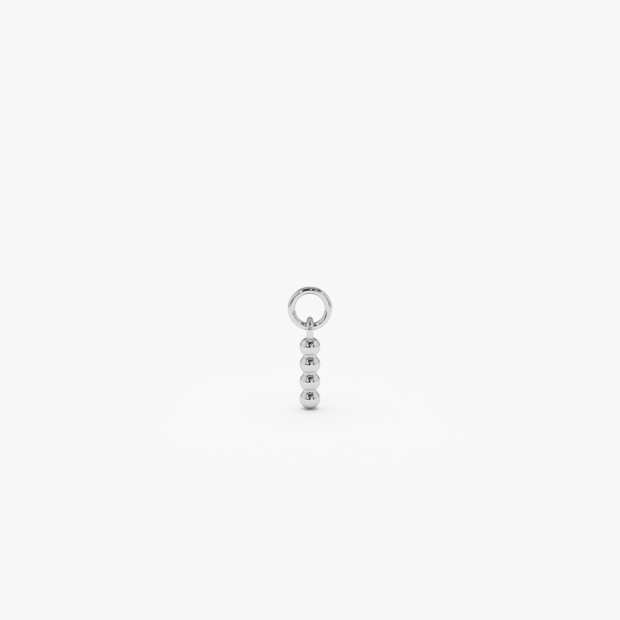 OBFJ1057 - 14k Beaded Hoop Charm 5