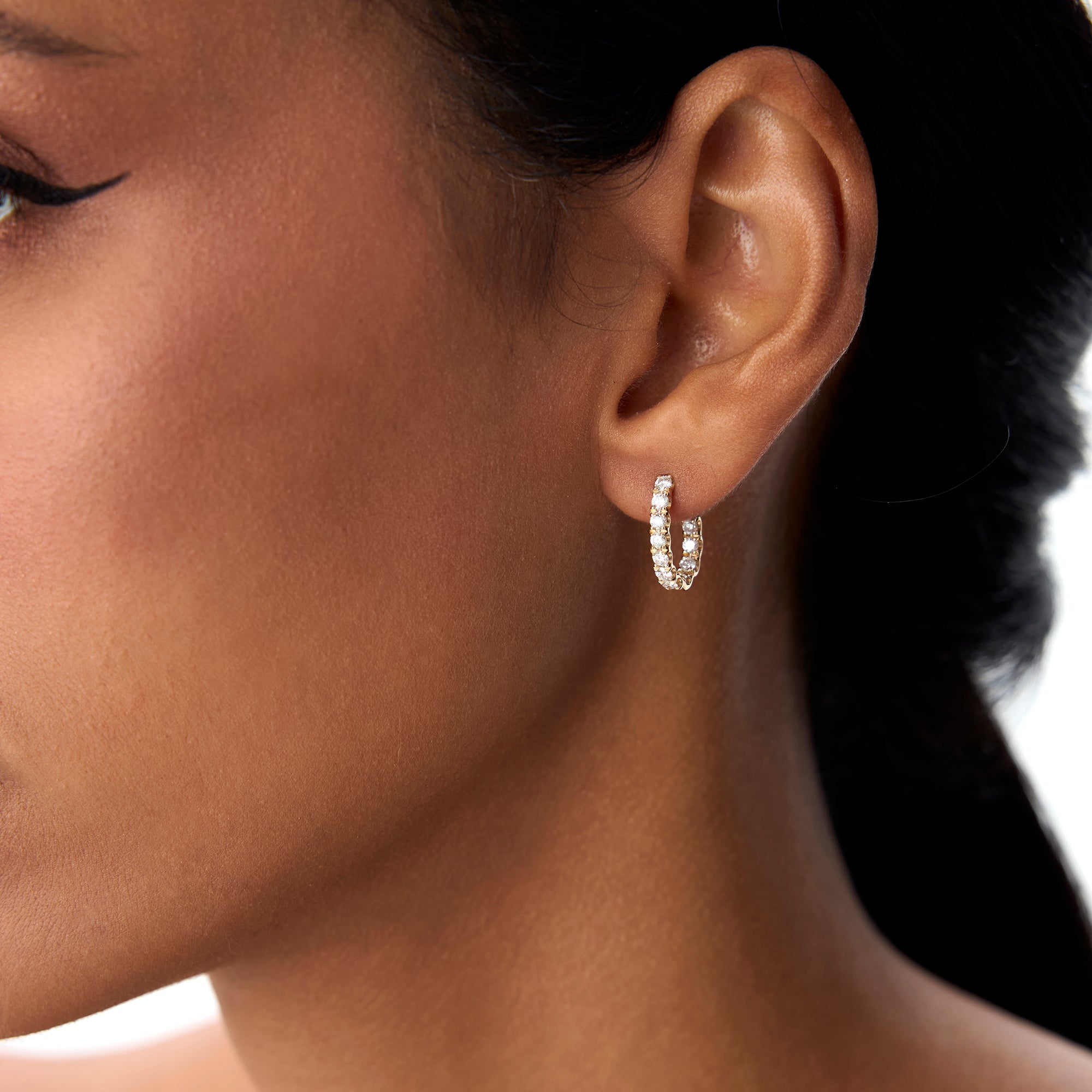 OBFJ0897 - 14k Inside Out J Hoop Diamond Earrings 2