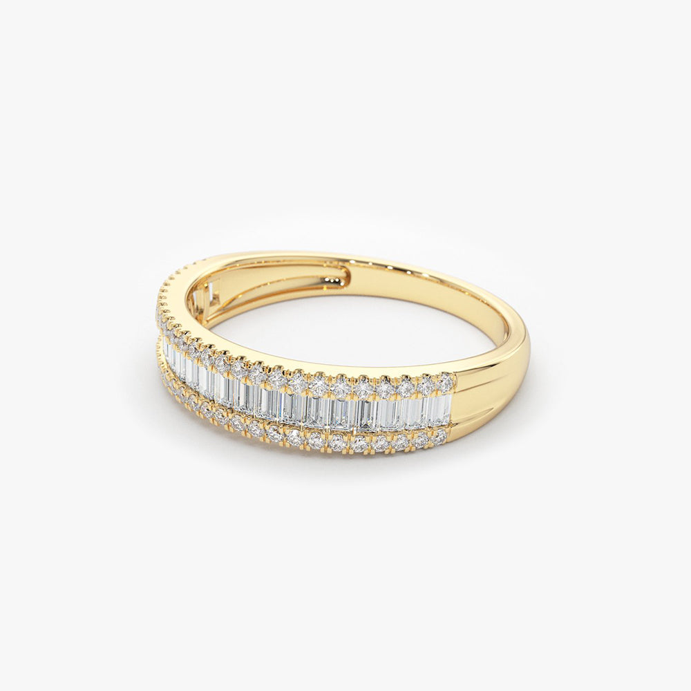OBFJ1886 - 14K Baguette Diamond Anniversary Ring 0.75ctw 10