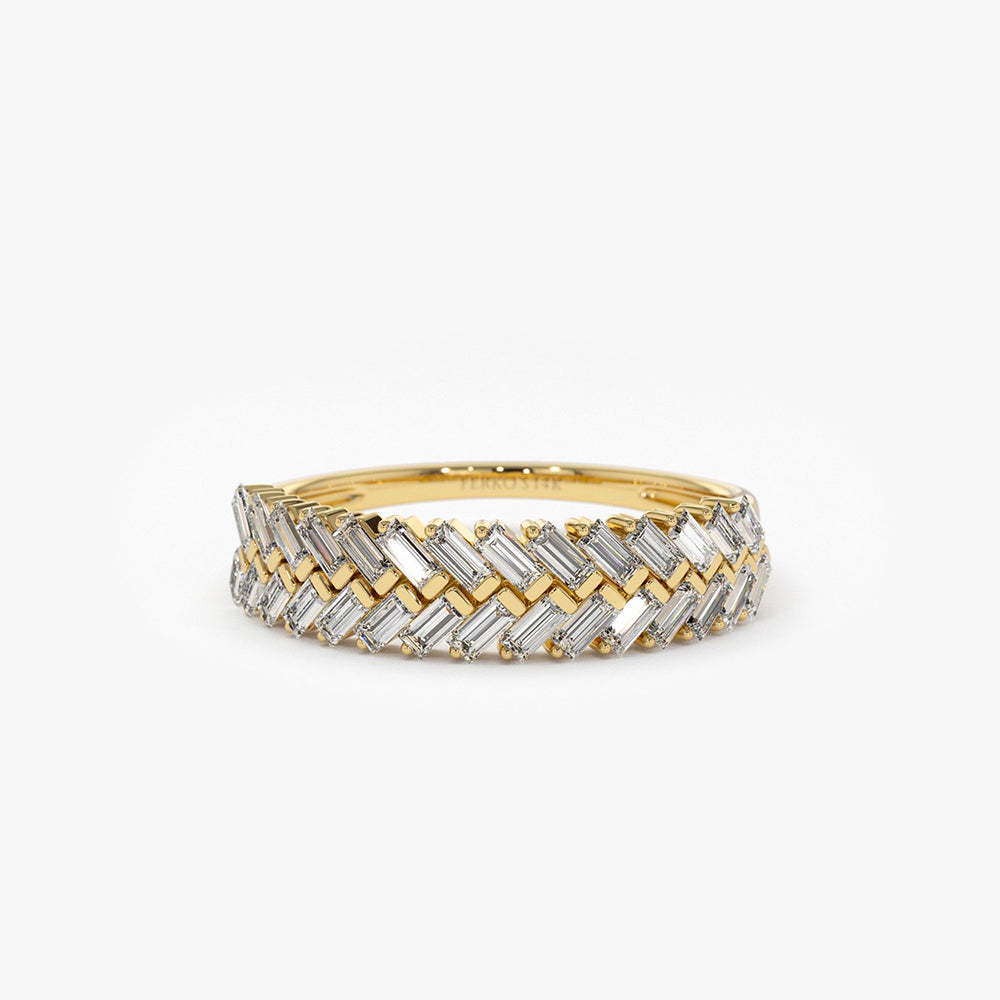 OBFJ1959 - 14k Step Baguette Diamond Ring 1